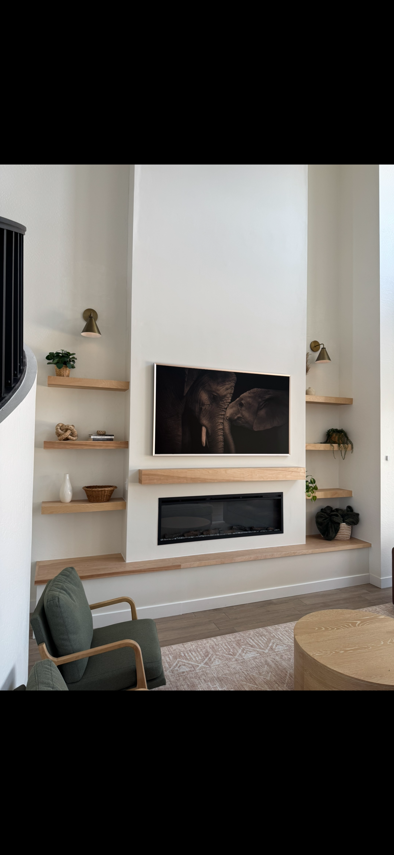 Floating Shelves Entertainment Center