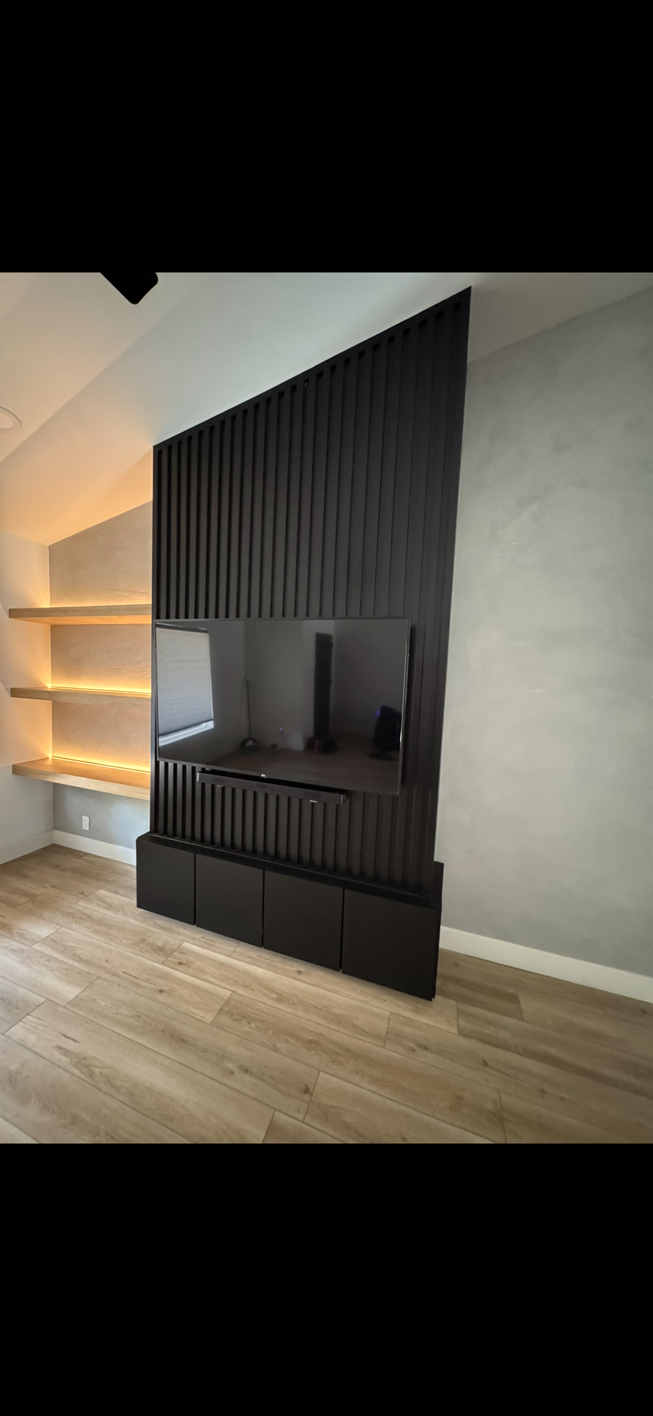 Entertainment Accent Wall & Shelving